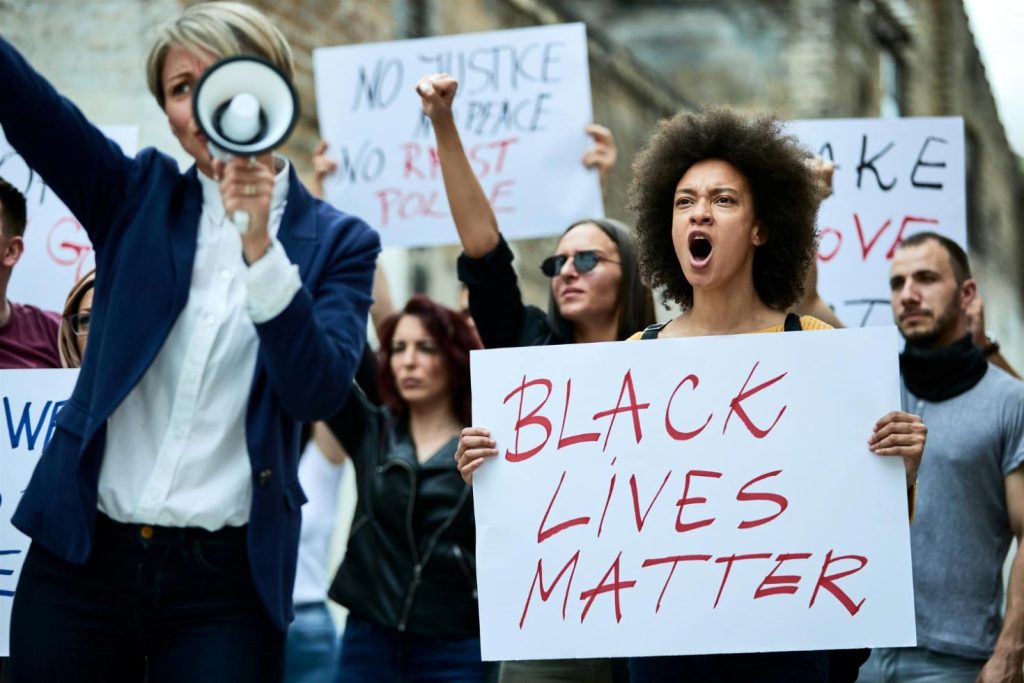 A woke protest for Black Lives Matter.