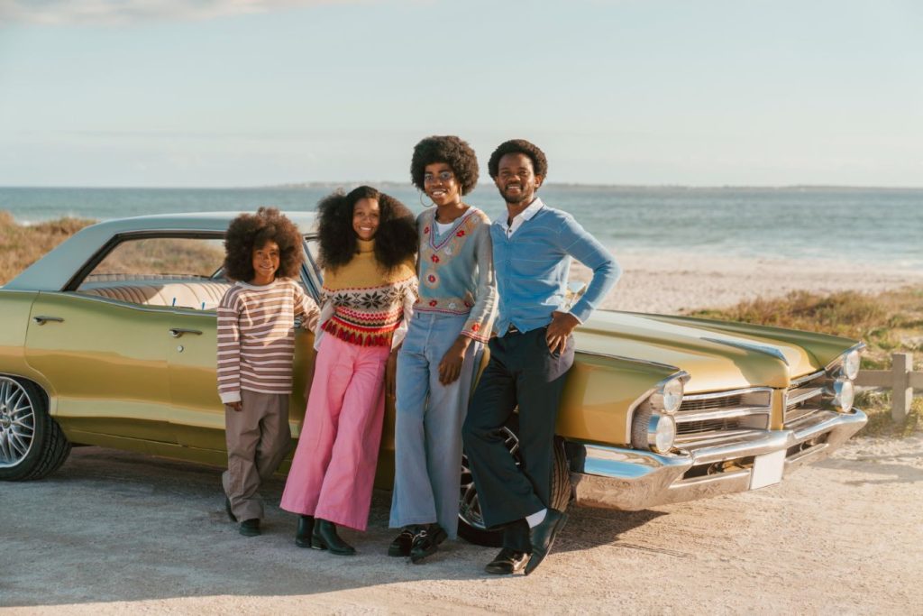An African-American family from the 1970s.