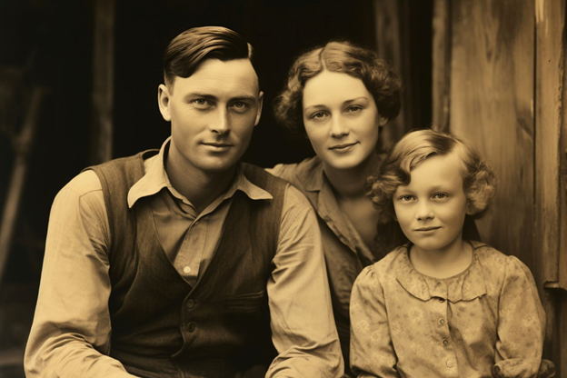 A typical 50s nuclear family.